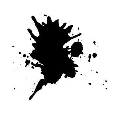 Siyah mürekkep sıçraması. Grunge sıçrıyor. metin pankartları