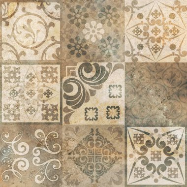 Dijital Vintage seramik duvar döşemeleri dekorasyonu