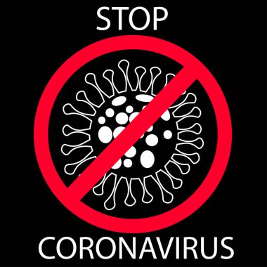 Corona Virüsü Vektör Simgesi İmza Bilgisel Elementi 
