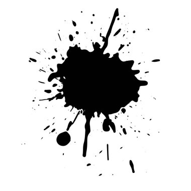 Siyah mürekkep sıçraması. Grunge sıçrıyor. metin pankartları