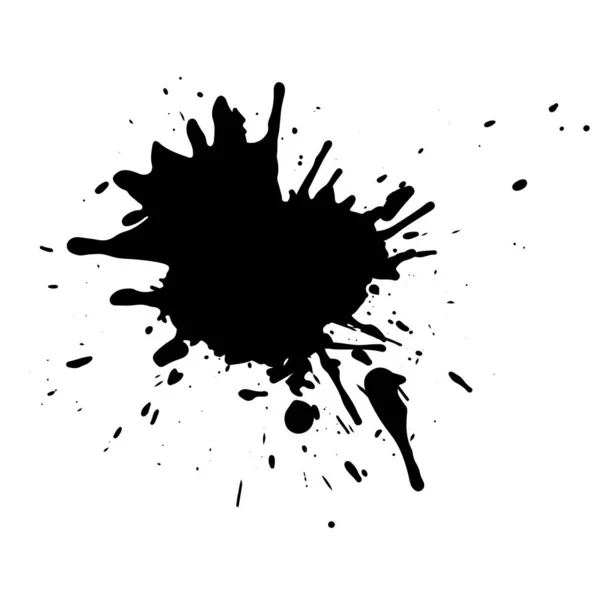 Un goccio d'inchiostro nero. Splatter di grunge. banner di testo — Vettoriale Stock