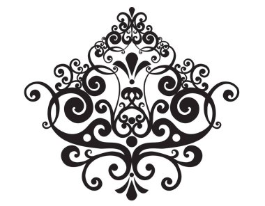 Vektör Barok süs deseni. Antika akanthus.