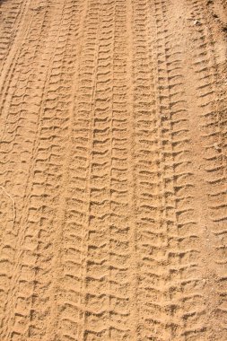 Wheel track background, selective focus