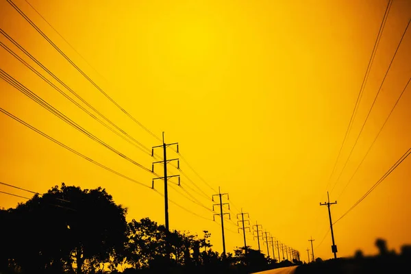Electrical power line towers — Stock Photo, Image