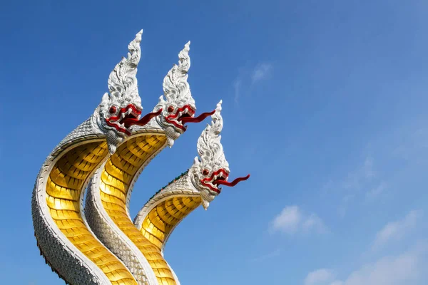 Drachen Chinesischen Tempel Thailand — Stockfoto