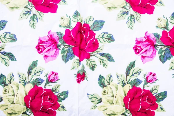 Rosa en tela patrón hermoso sin costuras —  Fotos de Stock
