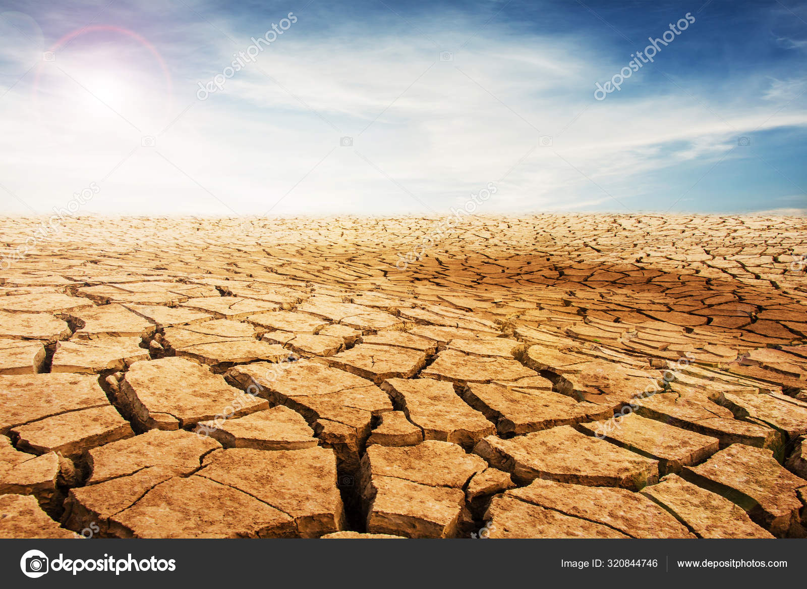 Desert Dry Cracked Ground Background Stock Photo by ©jukree 320844746