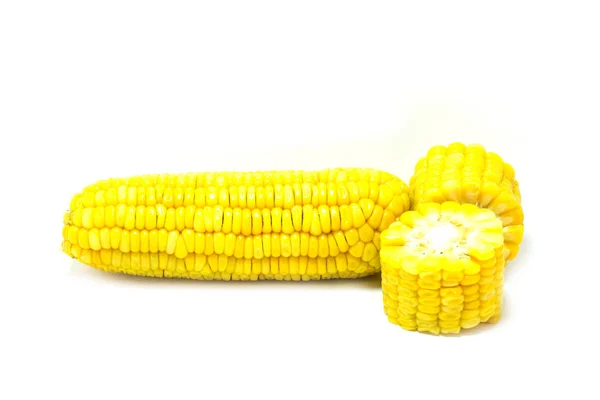 Kukorica Izolált Fehér Alapon — Stock Fotó