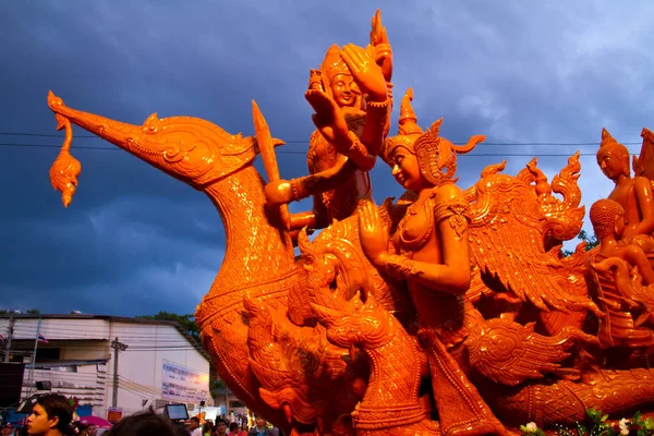 Sculpture Golden Asian Dragon — Stock Photo, Image