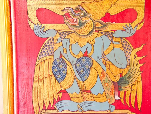 Obra Maestra Estilo Tradicional Tailandés Pintura Arte Viejo Acerca Budda — Foto de Stock