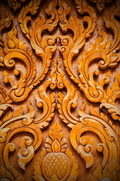 Tajski Wzór Sztuki Stary Styl Świątyni — Zdjęcie stockowe