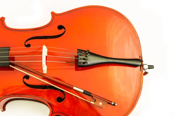 Nahaufnahme Einer Hölzernen Geige — Stockfoto