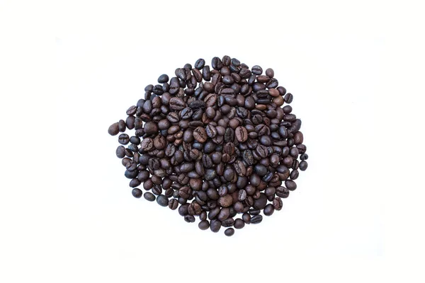 Kaffeebohnen Isoliert Auf Weißem Hintergrund — Stockfoto