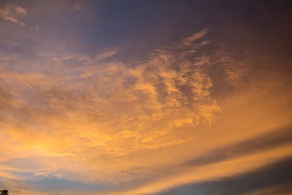 Blå Himmel Solnedgången — Stockfoto