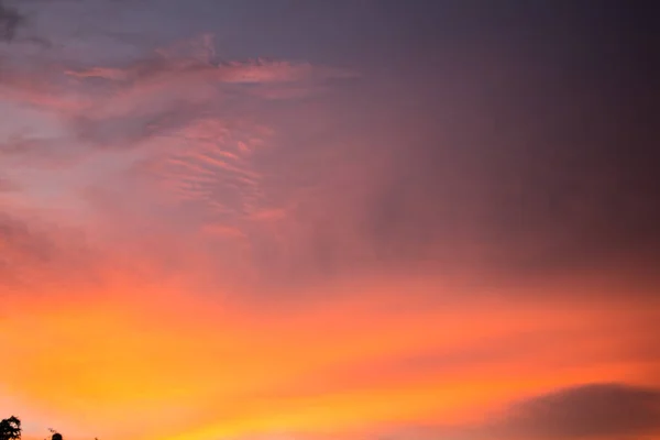 Orangener Himmel Sonnenuntergang Foto Als Hintergrund — Stockfoto