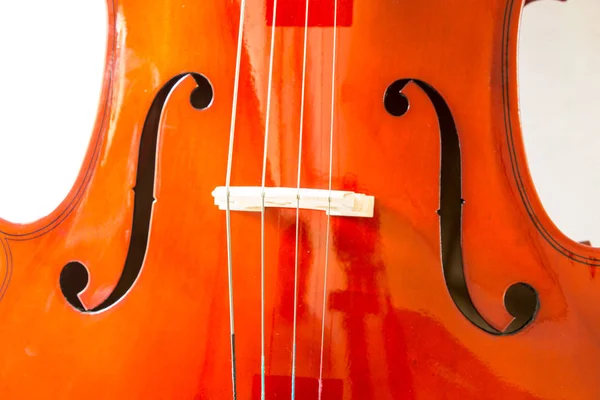 Close Wooden Brown Violin — Stock Photo, Image