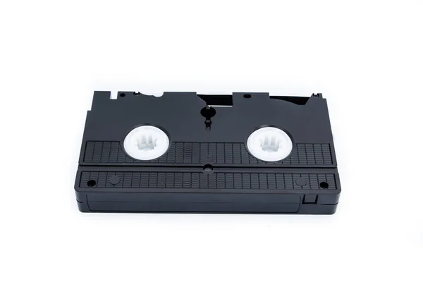 Black Cassette Isolated White — Stock Photo, Image