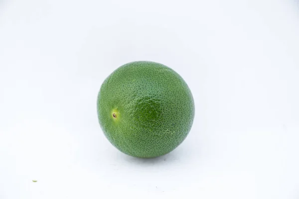 Ripe Green Citrus Isolated — Stock Photo, Image