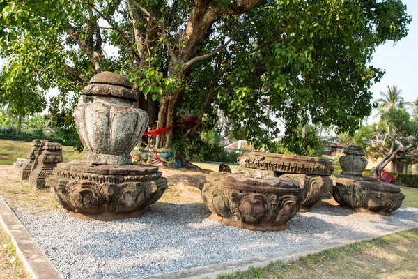 Pavimentação Pedra Sikhoraphum Templo Surin Tailândia — Fotografia de Stock