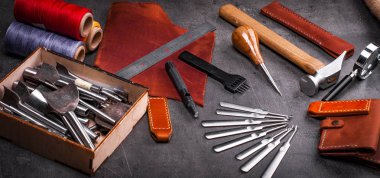 deri el sanatları araçları atölye