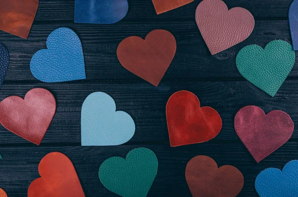 kalp şekillerden deri Tekstil 