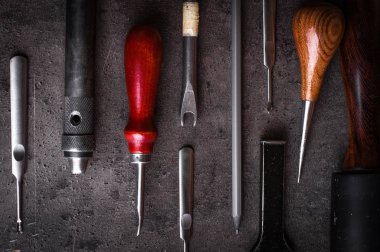 Araçlar aletleri işçiliği, üstten görünüm