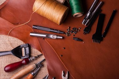 demir metal düğme, dikiş biriktiricileri konu ve deri el sanatları araçları