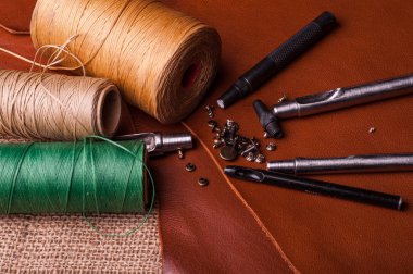 demir metal düğme, dikiş biriktiricileri konu ve deri el sanatları araçları