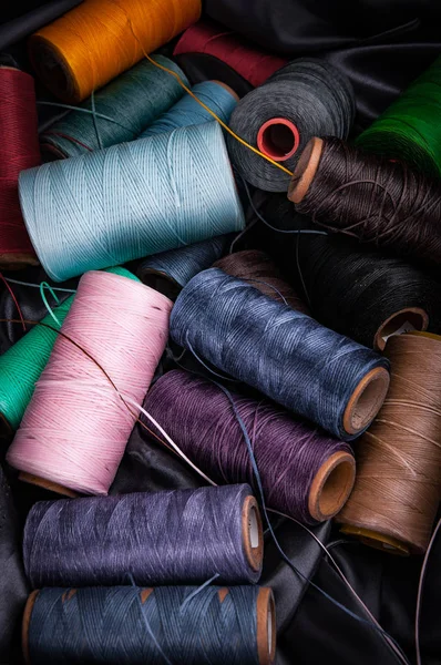 Macro Shot Colorful Spools Filaments — Stock Photo, Image