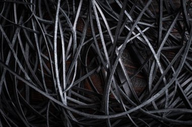 siyah deri halatlar, deri kalıntıları