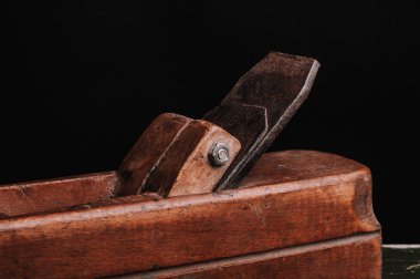 close up of wooden block plane details  clipart