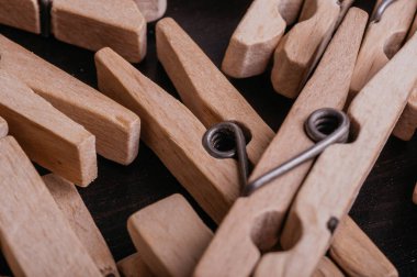 ahşap clothespins makro çekim baharın yazın