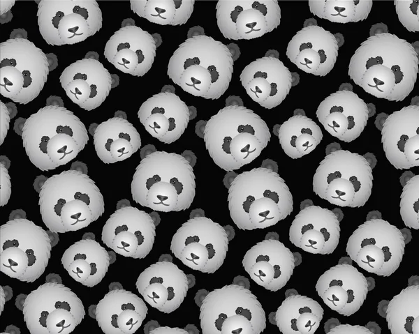 Panda kafa arka plan desen