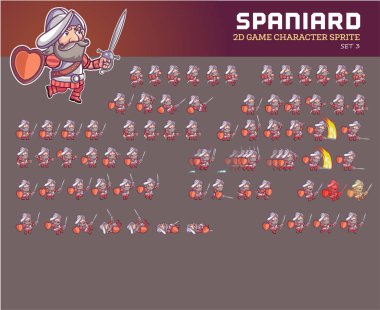 İspanyol çizgi film karakteri oyun animasyon Sprite