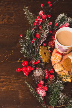 Noel ve yılbaşı süsleri yılbaşı ağacı için. Noel Kartpostalı.