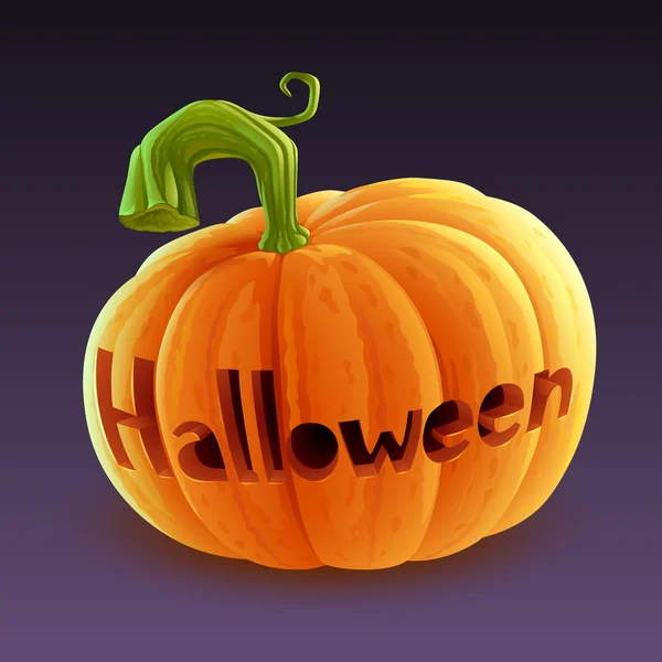 Linda calabaza de Halloween — Vector de stock