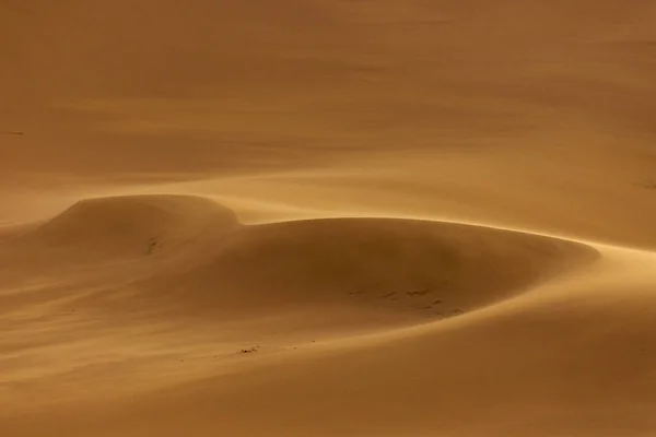 Sahara Désert Avec Belles Lignes Couleurs Lever Soleil Merzouga Maroc — Photo