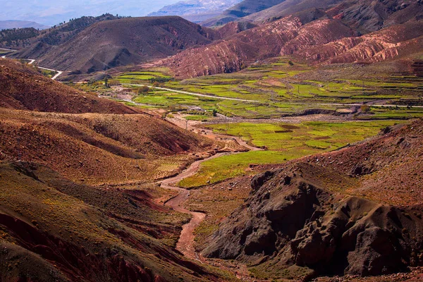 摩洛哥阿特拉斯山脉的色彩景观 — 图库照片