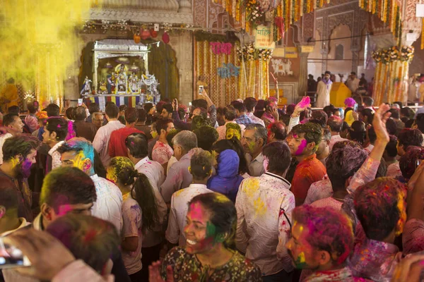 Jaipur India March Local People Celebrate Festival Holi March 2020 — Stock Photo, Image