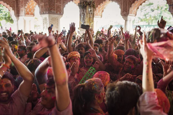 Jaipur India Mart 2020 Hindistan Jaipu Kentinde Yerel Halk Holi — Stok fotoğraf