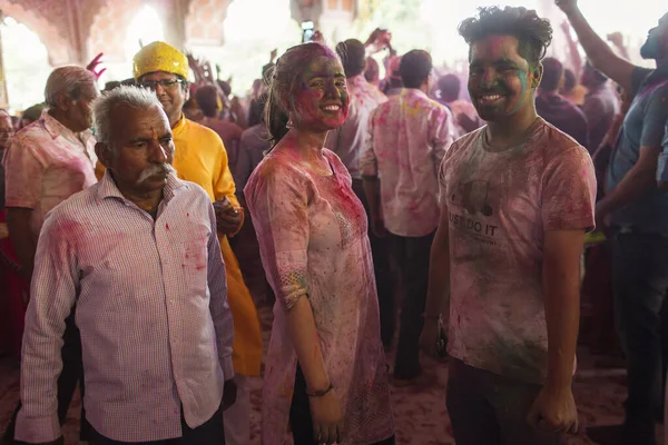 Jaipur India Marzo Gente Del Posto Celebra Festival Holi Marzo — Foto Stock