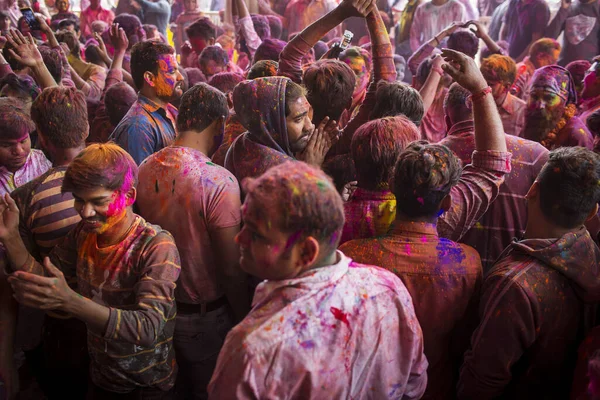 Jaipur India March Local People Celebrate Festival Holi March 2020 — Stock Photo, Image