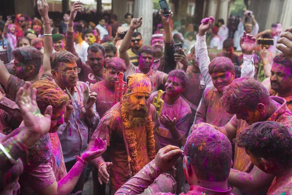 Jaipur India March Local People Celebrate Festival Holi March 2020 — Stock Photo, Image