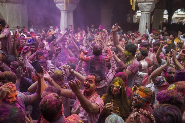 Jaipur Inde Mars Population Locale Célèbre Festival Holi Mars 2020 — Photo