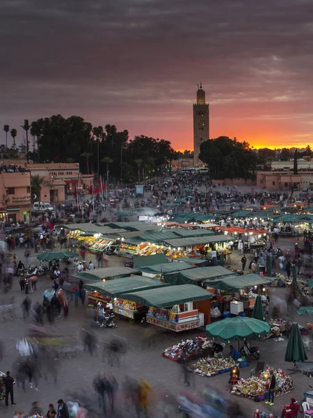 Jamaa Fna Square Market Place Marrakesh Medina Quarter Old City — Stock Photo, Image