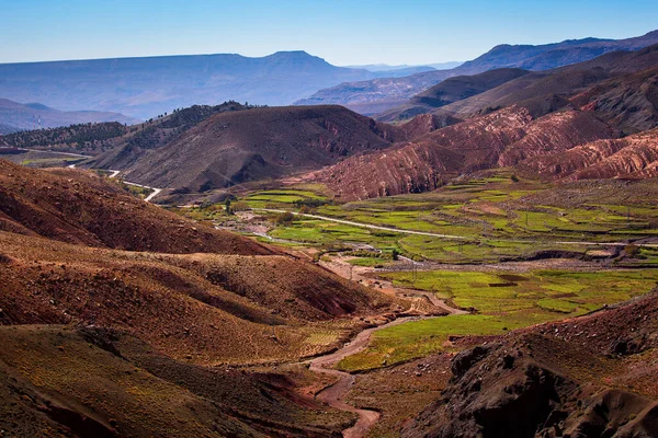 Fas Atlas Dağlarının Renkli Manzara — Stok fotoğraf
