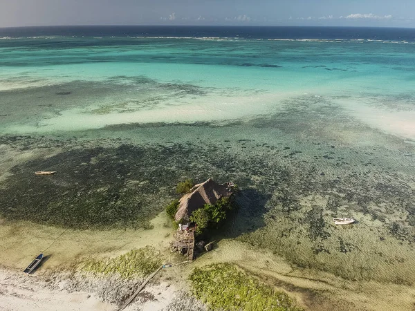 Rocher Zanzibar Vue Haut Depuis Drone Tanzanie — Photo