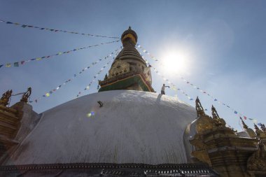 Swayambhunath, Nepal 'deki Maymun Tapınağı' ndaki Katmandu Vadisi 'nin tepesindeki antik bir dini kompleks..