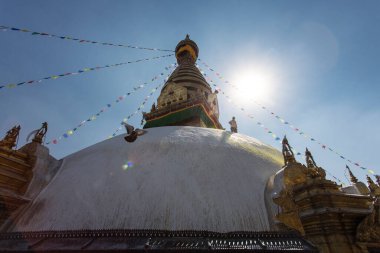Swayambhunath, Nepal 'deki Maymun Tapınağı' ndaki Katmandu Vadisi 'nin tepesindeki antik bir dini kompleks..