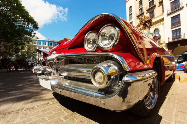 Havana Février Voiture Classique Bâtiments Anciens Février 2015 Havane Ces — Photo